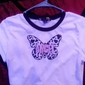 white angel crop top